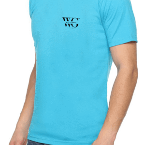 Skinta Bio Wash T-Shirt in Aqua Blue – Soft Cotton Crew Neck