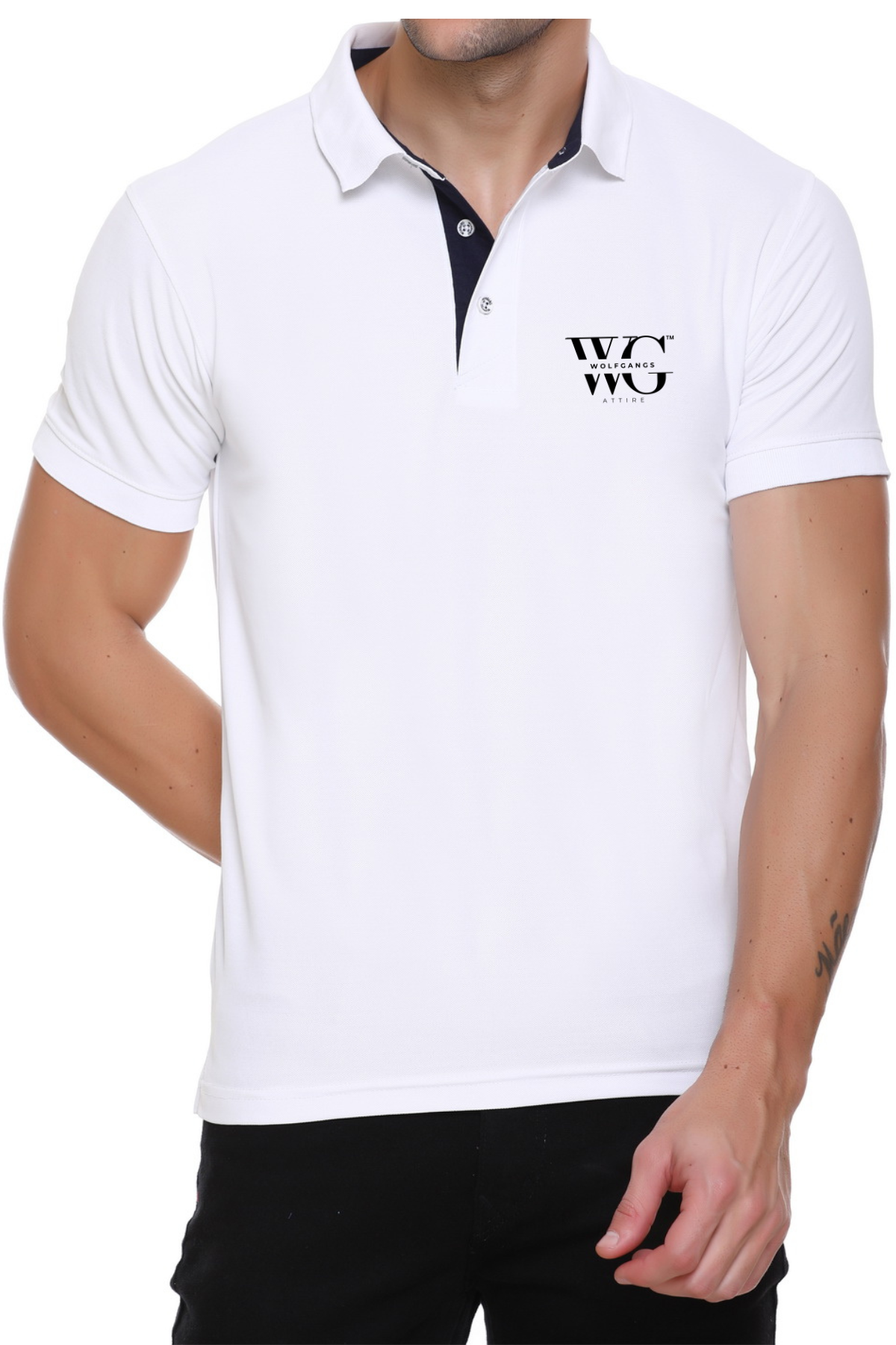WINBARG SPANISH Polo T-Shirt – front view with contrast collar and European styling